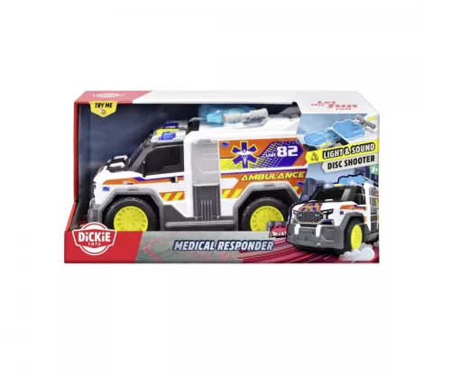 Dickie Toys: Mentőautó fénnyel és hanggal 30 cm-es