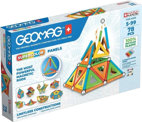 Geomag Supercolor Panel 78 db-os mágneses építőjáték