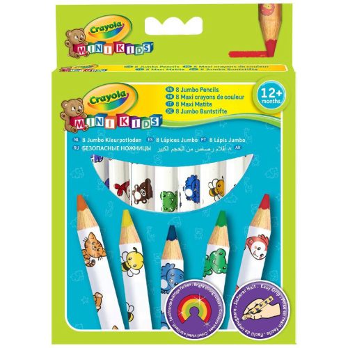 Crayola - Vastag ceruza állatmintás 8 db-os