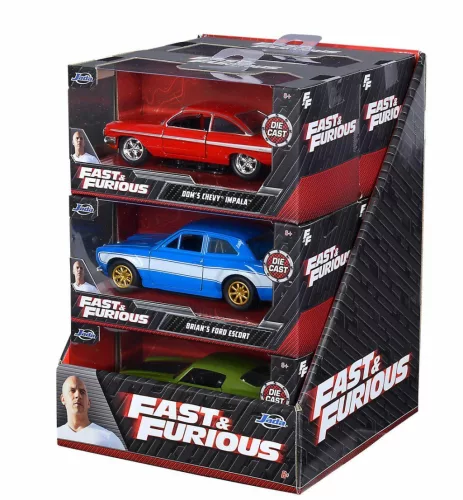 Fast and Furious játékautó 1:32 - többféle