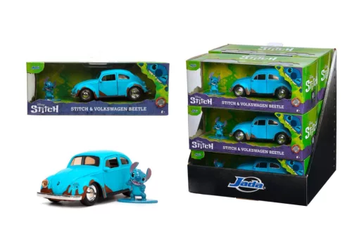 Disney: Lilo és Stitch fém játékautó figurával - Volkswagen Beetle 1:32