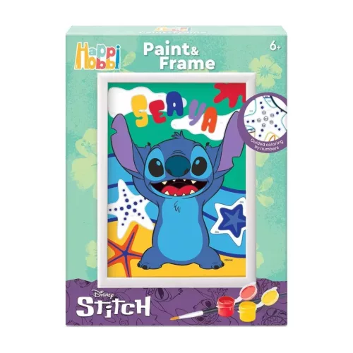 Disney: Stitch HappiHobbi számfestő készlet kerettel