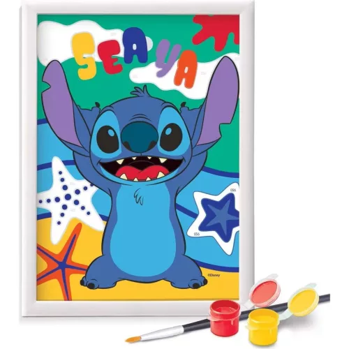 Disney: Stitch HappiHobbi számfestő készlet kerettel