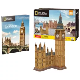   CubicFun: Big Ben 3D puzzle 94 db-os, National Geographic fotóalbummal
