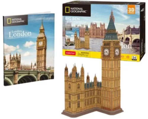 CubicFun: Big Ben 3D puzzle 94 db-os, National Geographic fotóalbummal