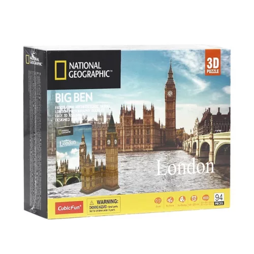 CubicFun: Big Ben 3D puzzle 94 db-os, National Geographic fotóalbummal