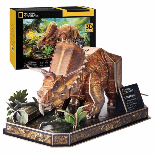 CubicFun 3D-s puzzle 44 db-os - National Geographic - Triceratops