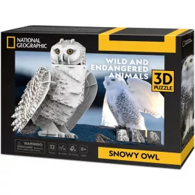   CubicFun 3D-s puzzle 32 db-os - National Geographic - Hóbagoly