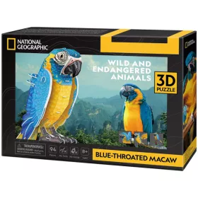   CubicFun 3D-s puzzle 94 db-os - National Geographic - Kéktorkú ara papagáj