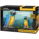 CubicFun 3D-s puzzle 94 db-os - National Geographic - Kéktorkú ara papagáj