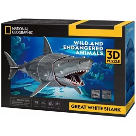   CubicFun 3D-s puzzle 78 db-os - National Geographic - Nagy fehér cápa