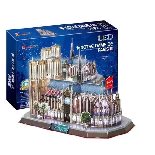 CubicFun: Notre-Dame 3D-s puzzle LED világítással 149 db-os