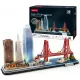 CubicFun: San Francisco 3D-s puzzle LED világítással 90 db-os