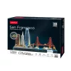 CubicFun: San Francisco 3D-s puzzle LED világítással 90 db-os