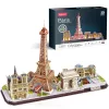 CubicFun: Párizs 3D-s puzzle LED világítással 115 db-os