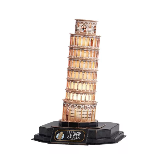 CubicFun: Pisai Ferde Torony 3D-s puzzle LED világítással 42 db-os