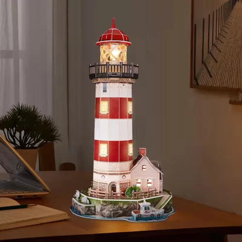 CubicFun: Világítótorony 3D-s puzzle LED világítással 72 db-os