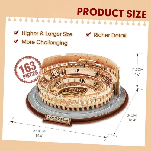 CubicFun: Római Colosseum 3D-s puzzle 163 db-os