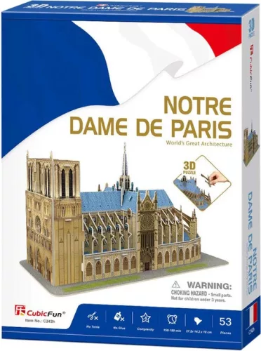 CubicFun: 3D puzzle - Notre Dame 53 db-os