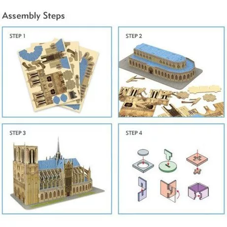 CubicFun: 3D puzzle - Notre Dame 53 db-os