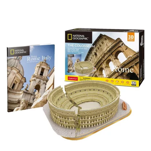 CubicFun: Colosseum 3D puzzle 131 db-os, National Geographic fotóalbummal