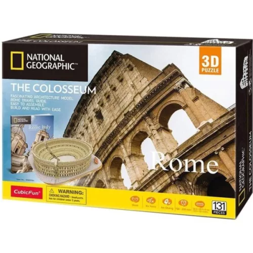 CubicFun: Colosseum 3D puzzle 131 db-os, National Geographic fotóalbummal