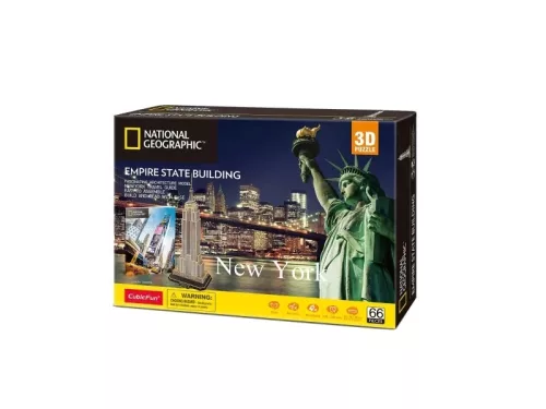 CubicFun: Empire State Building 3D-s puzzle 66 db-os, National Geographic fotóalbummal 
