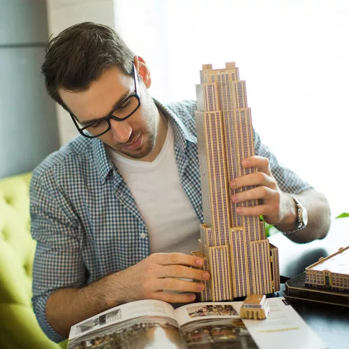 CubicFun: Empire State Building 3D-s puzzle 66 db-os, National Geographic fotóalbummal 