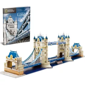   CubicFun: Tower Bridge 3D puzzle 120 db-os, National Geographic fotóalbummal