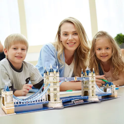 CubicFun: Tower Bridge 3D puzzle 120 db-os, National Geographic fotóalbummal