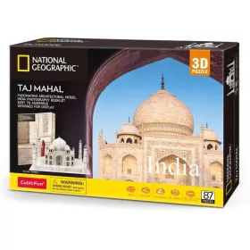   CubicFun: Taj Mahal 3D puzzle 87 db-os, National Geographic fotóalbummal