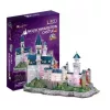 CubicFun: Neuschwanstein-i kastély 3D-s puzzle LED világítással 128 db-os