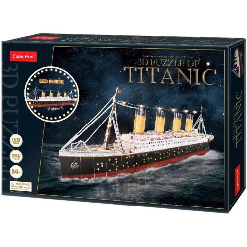 CubicFun: Titanic LED-es világítással - 3D puzzle 266 db-os