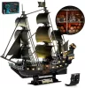 CubicFun: The Queen Anne's Revenge kalózhajó LED-es világítással - 3D puzzle 293 db-os