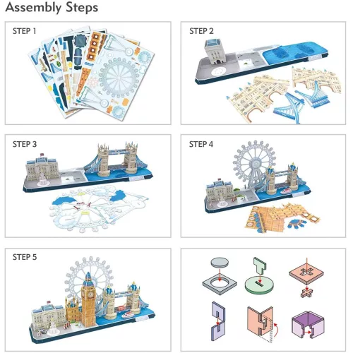 CubicFun: London - City Line 3D puzzle 107 db-os
