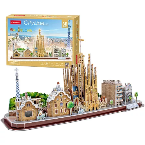 CubicFun: Barcelona - City Line 3D puzzle 186 db-os