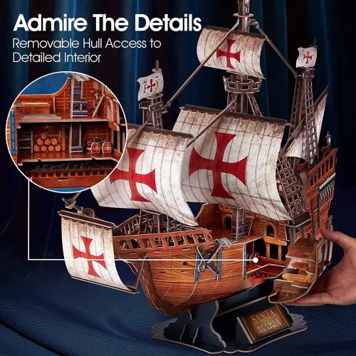 CubicFun: Santa Maria hajó 3D-s puzzle 204 db-os