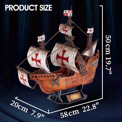 CubicFun: Santa Maria hajó 3D-s puzzle 204 db-os