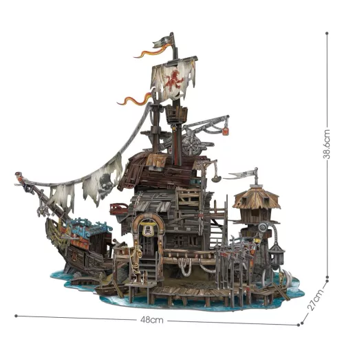CubicFun: Tortuga, a kalózok kikötője- 3D puzzle 218 db-os