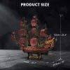 CubicFun: Queen Anne bosszúja kalózhajó 3D puzzle 391 db-os, bíbor változat