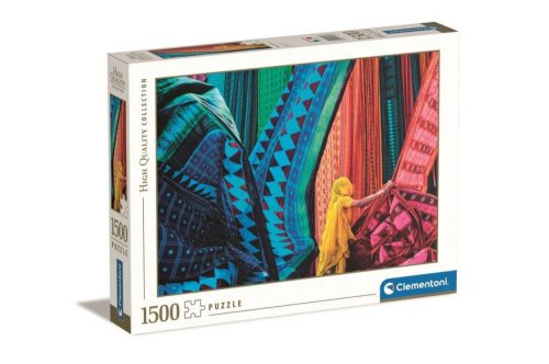 Clementoni - Lebbenő színes szövetek puzzle 1500 db-os