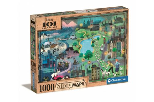 Clementoni - Disney történet térkép - 101 kiskutya puzzle 1000 db-os