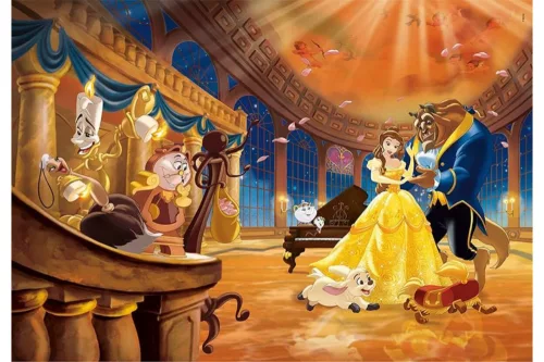 Clementoni - Disney Princess: Szépség és a Szörnyeteg - 1000 db-os puzzle bőröndben