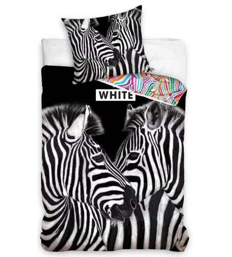 Zebra ágynemű szett, 140x200 és 70x90 cm-es