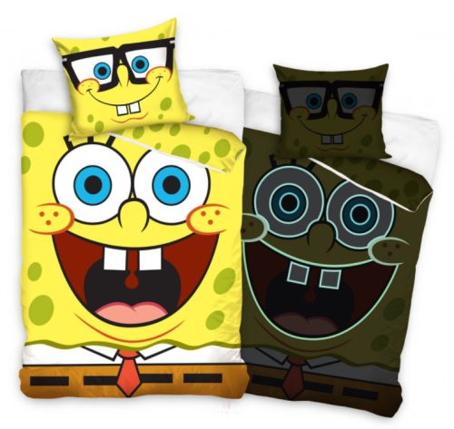 Spongya Bob - Sötétben foszforeszkáló ágynemű szett 140x200 és 70x90 cm-es