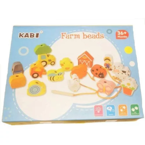 Fa gyöngyfűző - farmállatok