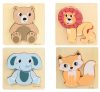 Fa bébi puzzle 4 részes szett - állatok