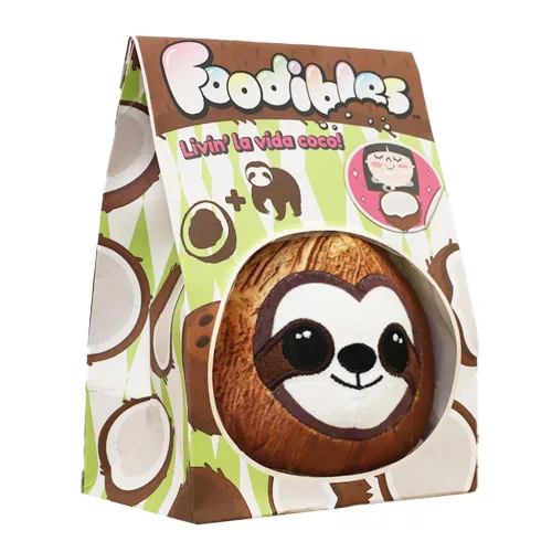 Foodibles illatos plüss állat 10 cm - Kókusz Lajhár