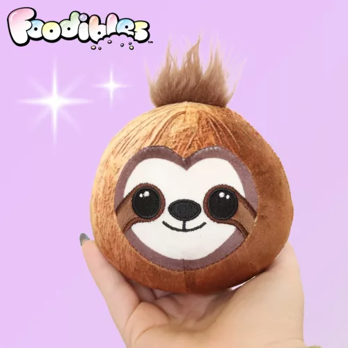 Foodibles illatos plüss állat 10 cm - Kókusz Lajhár