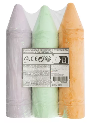 Aszfaltkréta XL-es méret 3 db-os, többféle